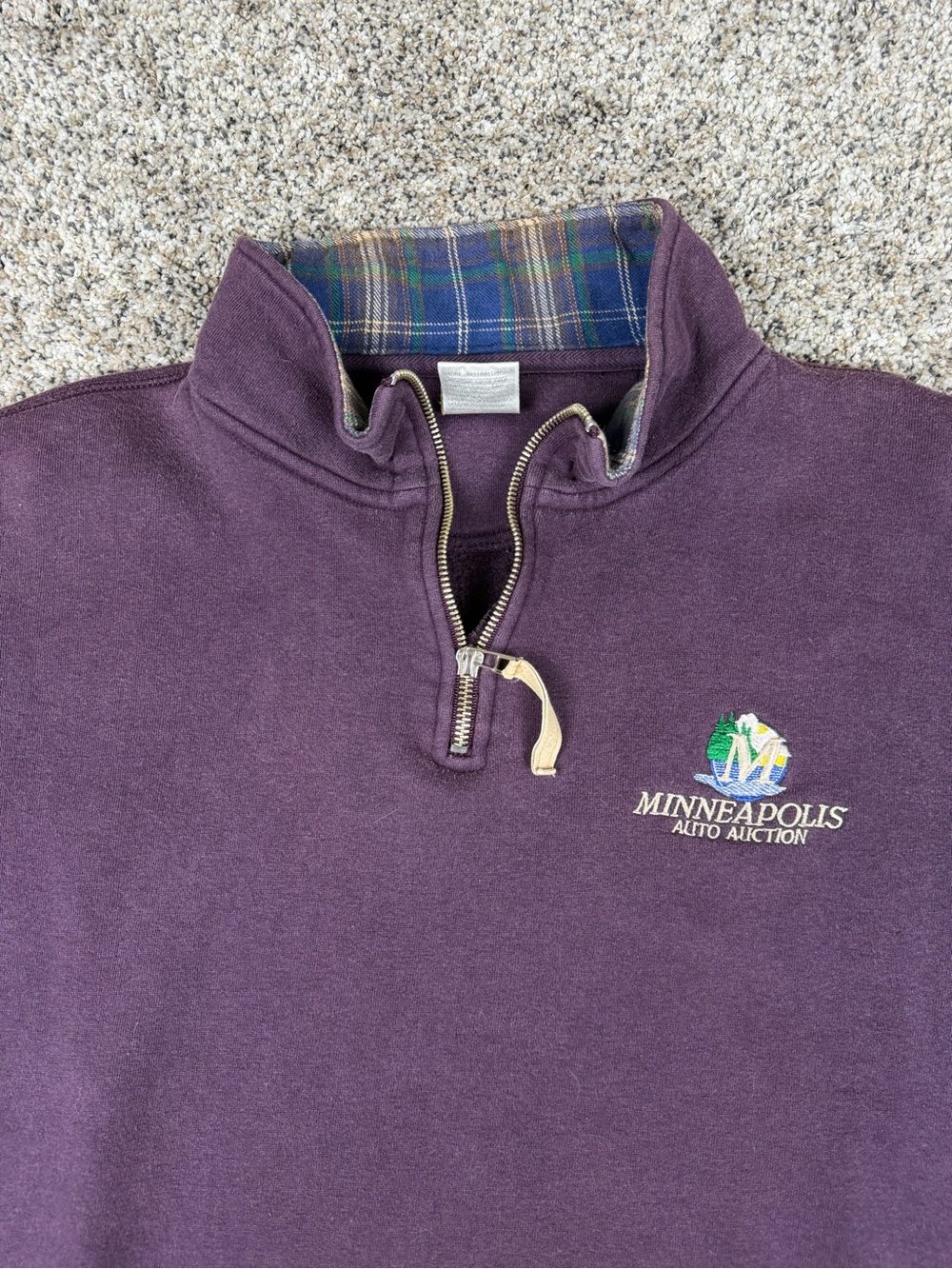 Vintage Sz XL Men’s BAC Premier Minneapolis Auto Auction 1/4 Quarter Zip Sweater